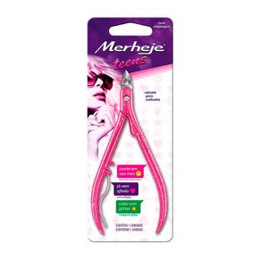 Alicate para Cutículas Merheje Teen Rosa