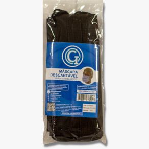 Máscara Descartável Gi Elástico c/12 Ref 22 Preta