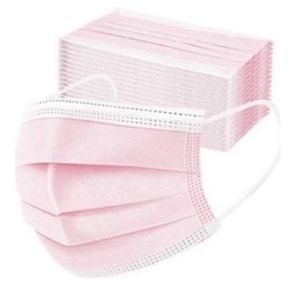 Máscara Descartável Com Elástico Gi Rosa 50un