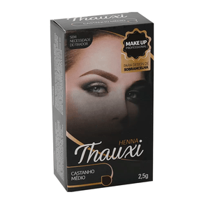 Henna Para Sobrancelhas Thauxi Castanho Médio 2,5g