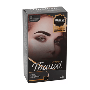 Henna Para Sobrancelhas Thauxi Castanho Preto 2,5g
