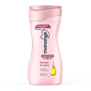 Sabonete Líquido Monange Extrato de Oliva 240ml