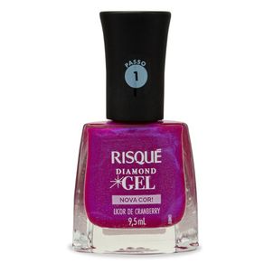 Esmalte Risqué Diamond Gel Licor De Cranberry
