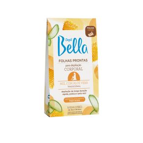 Folhas Prontas Depil Bella Corporal Mel & Aloe Vera 16fls