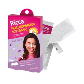 Adesivo Removedor De Cravos Ricca Aloe Vera 3un