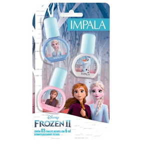 Esmalte Infantil Impala Frozen N2 Com 3 Un