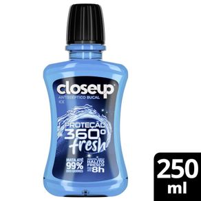 Enxaguante Bucal CloseUp Antisséptico Ice Com Álcool 250ml