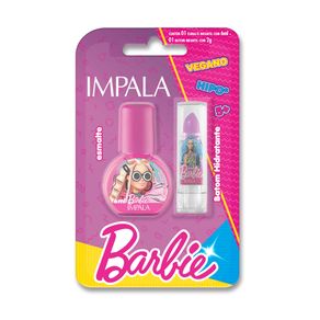 Kit Esmalte + Batom Infantil Impala Barbie Icônica