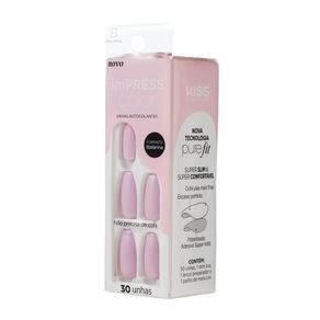 Unhas Autocolantes Kiss ImPress French Lavander 30Un
