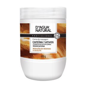 Creme De Massagem D'agua Natural Cafeína 7 Ativos 650g