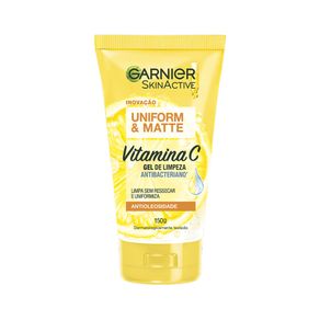 Gel de Limpeza Garnier Uniform&Matte Vitamina C 150g