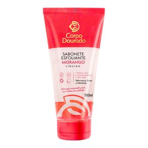 Sabonete Líquido Esfoliante Corpo Dourado Morango 180ml