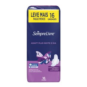 Absorvente Sempre Livre Noite E Dia Com Abas Suave 16u