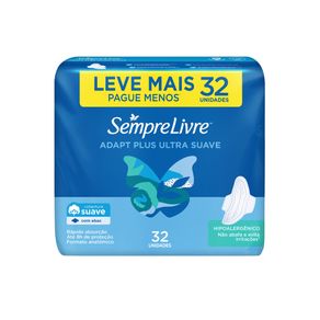 Absorvente Sempre Livre Suave Com Abas 32u