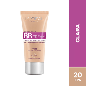 BB Cream L'Oréal 5 em 1 FPS20 para Pele Clara com 30ml