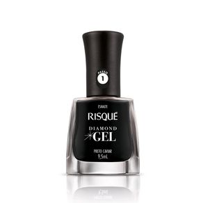 Esmalte Risqué Diamond Gel Cremoso Preto Caviar