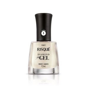 Esmalte Risqué Diamond Gel Metálico Branco Camafeu