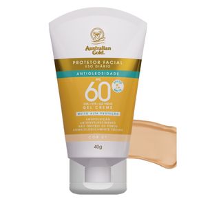Protetor Solar Facial Australian Gold FPS60 40g Cor 1