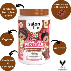 Creme para Pentear Salon Line Kids Cachinhos Nutridos 1KG