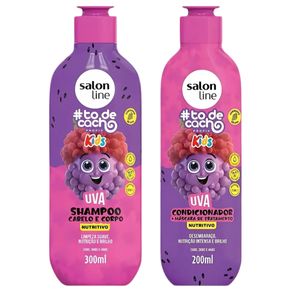 Shampoo + Condicionador Infantil Salon Line Tô de Cacho Kids Uva