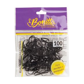 Elásticos Bonitta Pretos com 100un 593Bt
