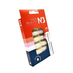 Unhas Postiças New Beauty Natural Quadrada Moderna 798 C/48