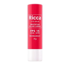 Protetor Solar Labial Ricca FPS 15 Morango