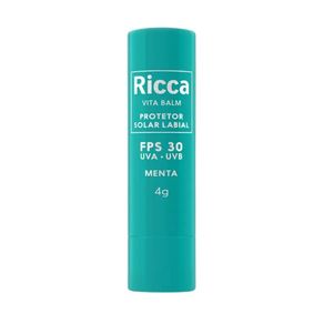 Protetor Solar Labial Ricca FPS 30 Menta