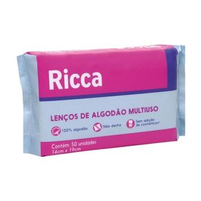 Lenço Multiuso Ricca Com 50un