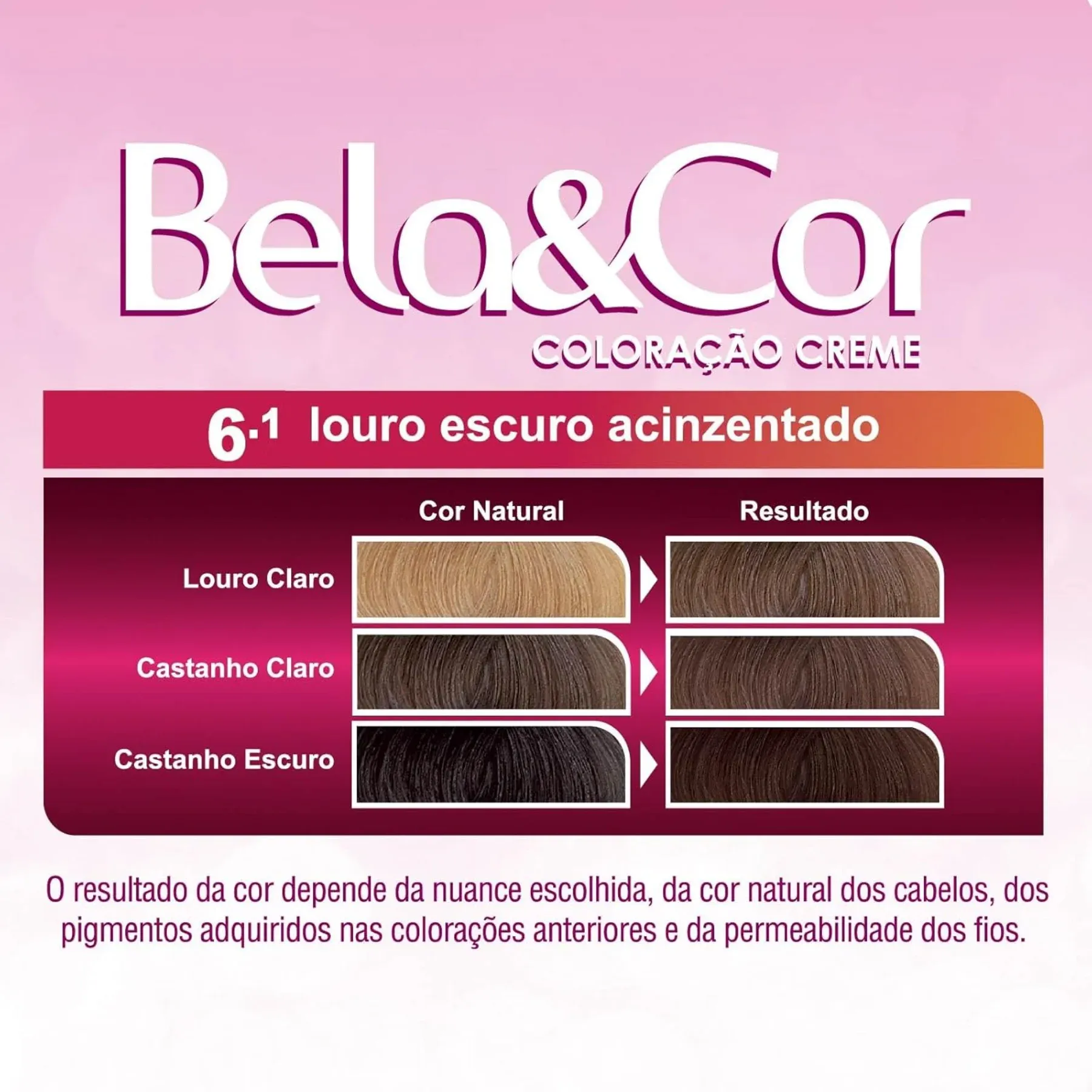 Cor Fria: Tintura Bela&Cor Kit 6.1 Antivermelho. Iap! - Iap Cosméticos