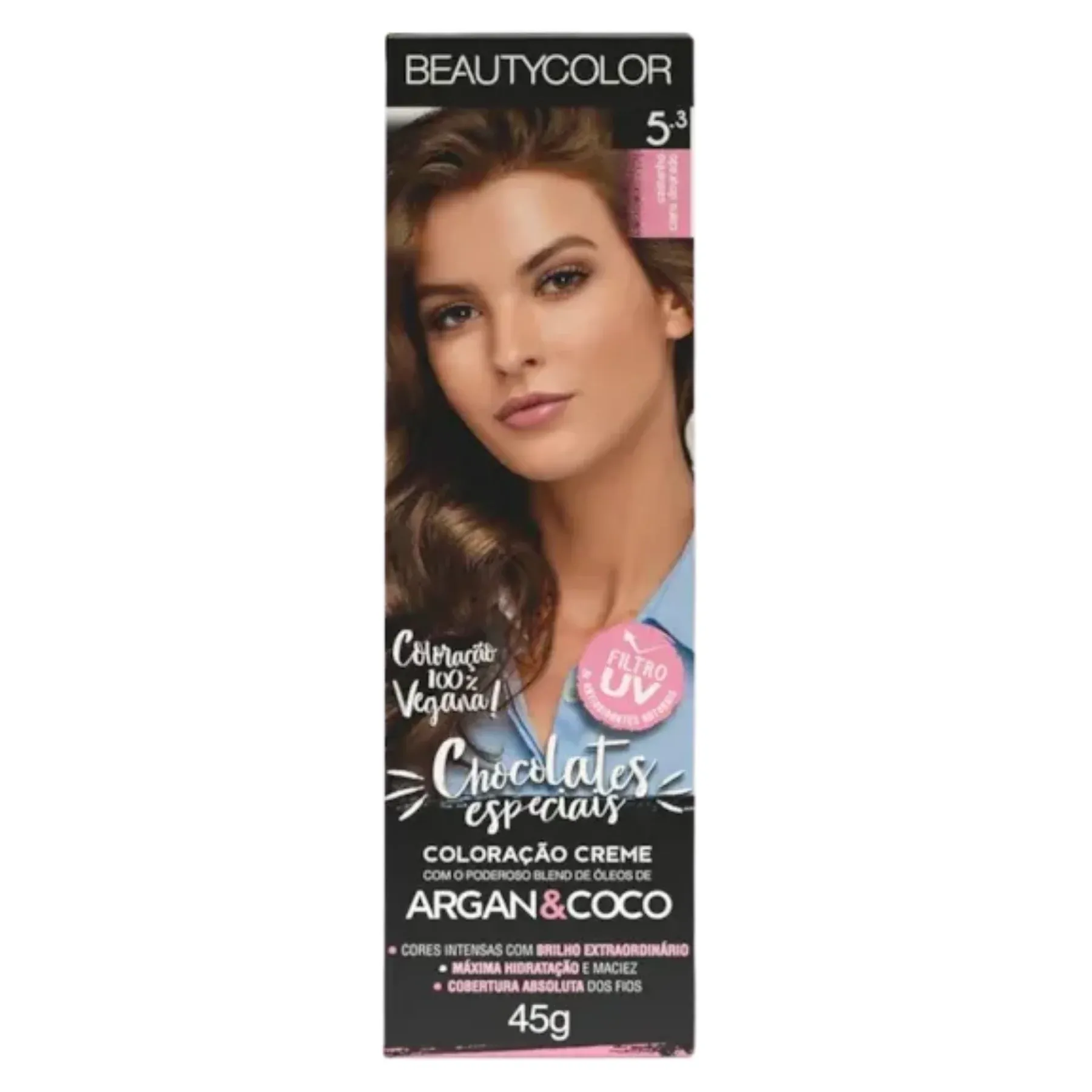 Coloração BeautyColor 5.3 Castanho Claro Dourado 45g - Iap Cosméticos
