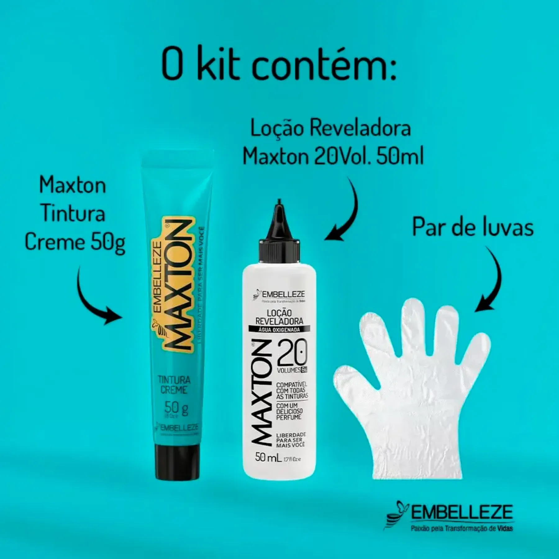 Kit Tintura Maxton 4.86 Marrom Cereja - IAP Cosméticos - Iap Cosméticos