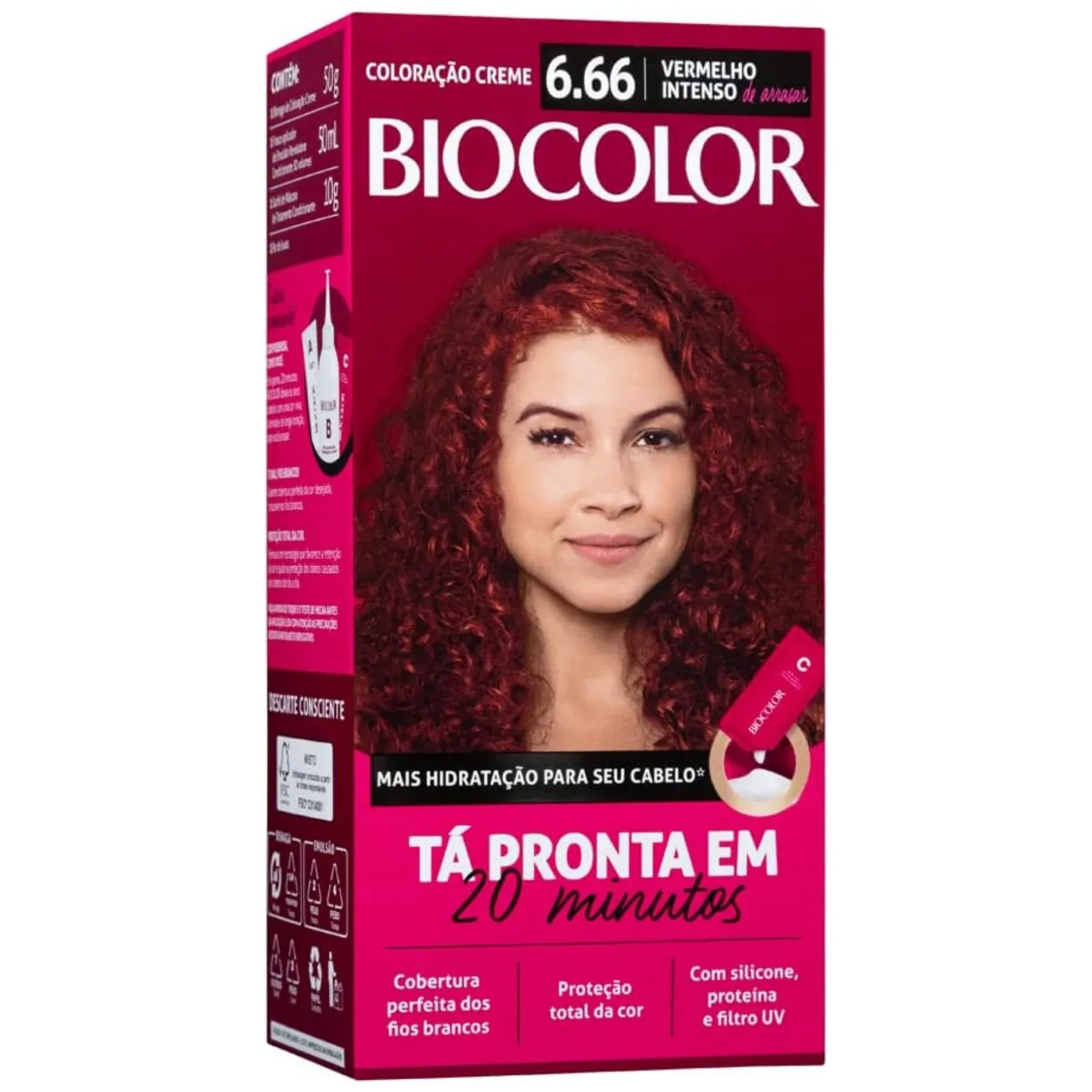 Coloração Creme Biocolor 6.66 Vermelho Intenso - Iap Cosméticos - Casa ...