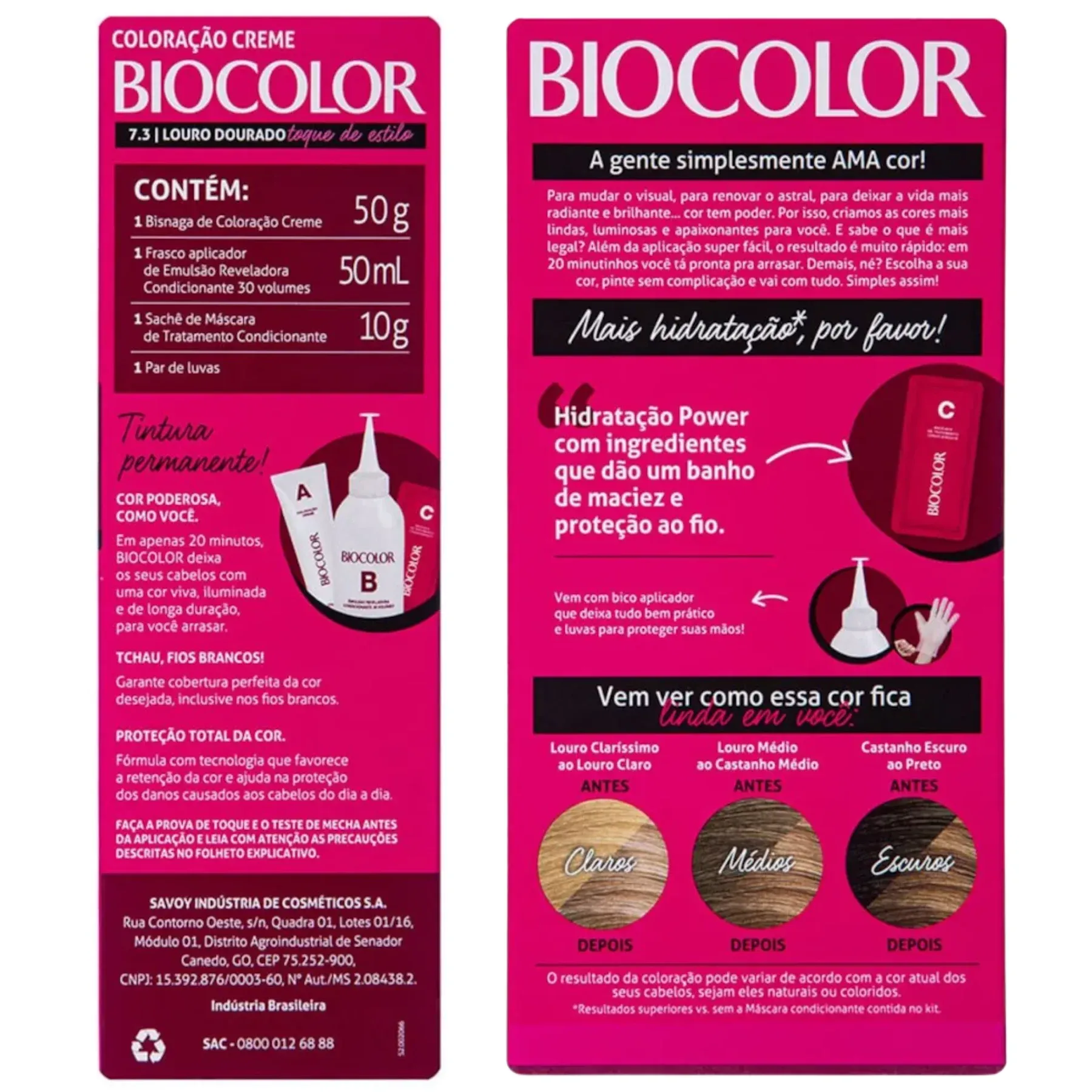 Coloração Kit Mini Biocolor 7.3 Louro Leve - Casa Parente